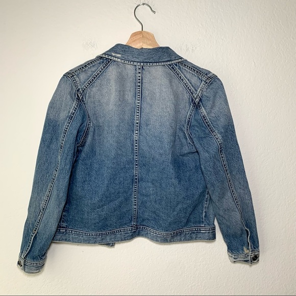 NEW Adriano Goldschmied Andy Denim Trucker Jacket Blue Small - Picture 9 of 12